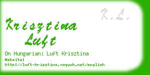 krisztina luft business card